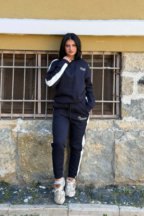 SET BLUZE ME SHKRIME TE VOGLA + TUTA PER FEMRA NE NGJYRE BLU TE ERRET - KLAUDIO FASHION