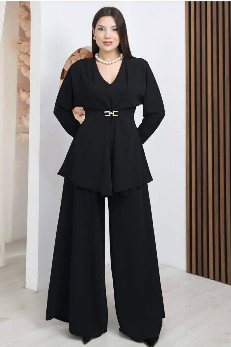 SET BLUZE+PANTALLONA PER FEMRA NE NGJYRE TE ZEZE - 2