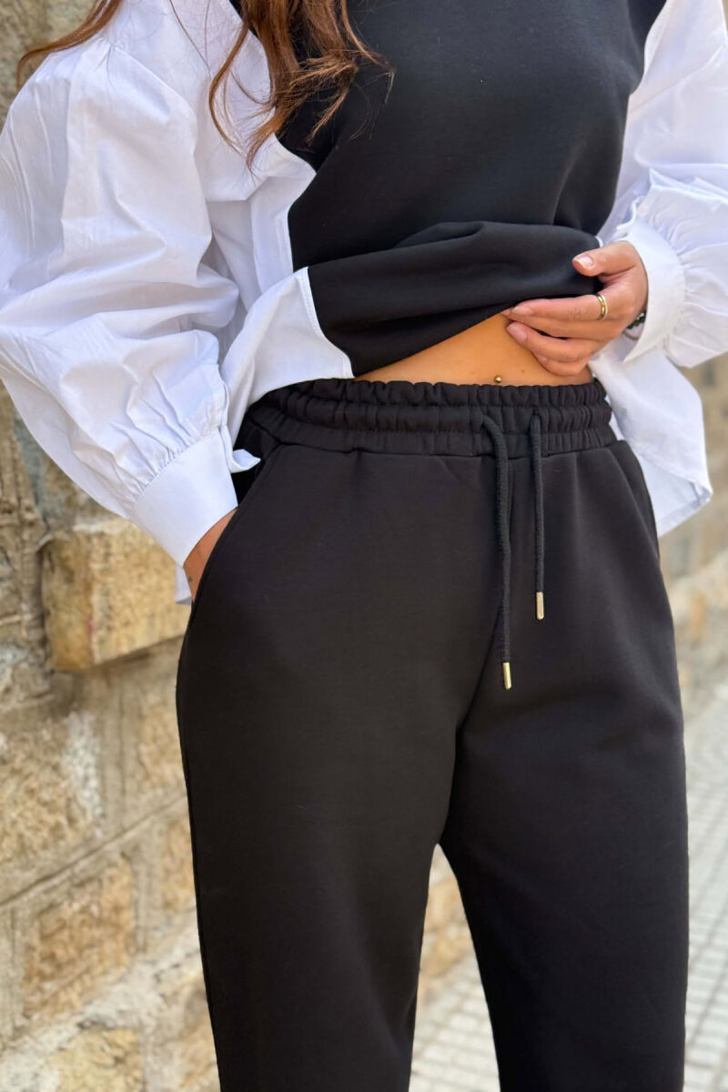 SET BLUZE + TUTA ME BEL ELASTIK PER FEMRA NE NGJYRE TE ZEZE - 4