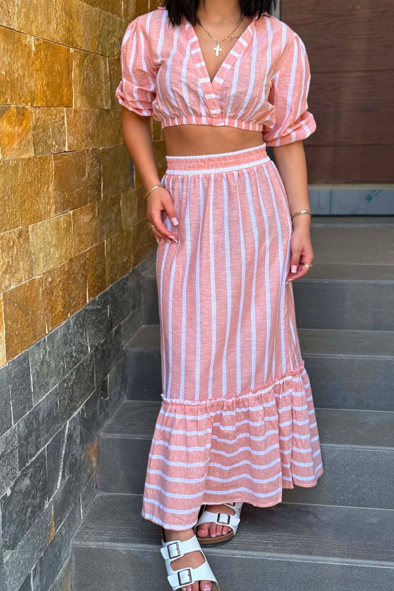 SET CROP TOP+FUND PER FEMRA NE NGJYRE PORTOKALLI - 3