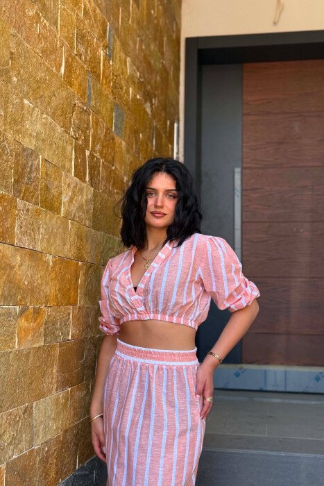 SET CROP TOP+FUND PER FEMRA NE NGJYRE PORTOKALLI - 4