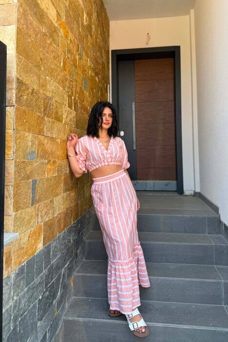 SET CROP TOP+FUND PER FEMRA NE NGJYRE PORTOKALLI - 5