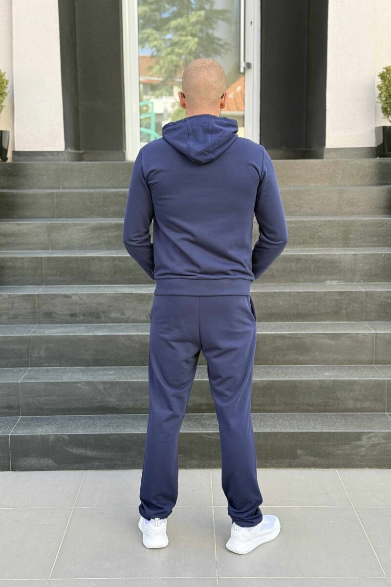 SET HOODIE E THJESHTË+TUTA PËR MESHKUJ NË NGJYRË BLU - 3