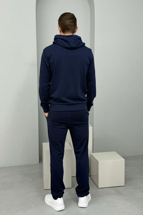 SET HOODIE ME IMAZH NE PJESEN PARA + TUTA PER MESHKUJ NE NGJYRE BLU + TE KUQE - 4
