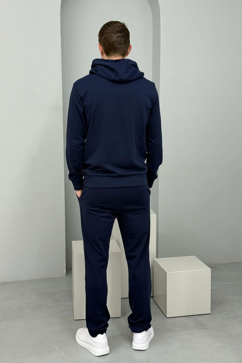 SET HOODIE ME IMAZH NE PJESEN PARA + TUTA PER MESHKUJ NE NGJYRE BLU + TE KUQE - 4