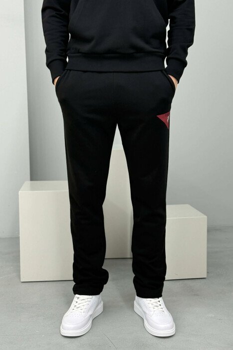 SET HOODIE ME IMAZH NE PJESEN PARA + TUTA PER MESHKUJ NE NGJYRE TE ZEZE - 5