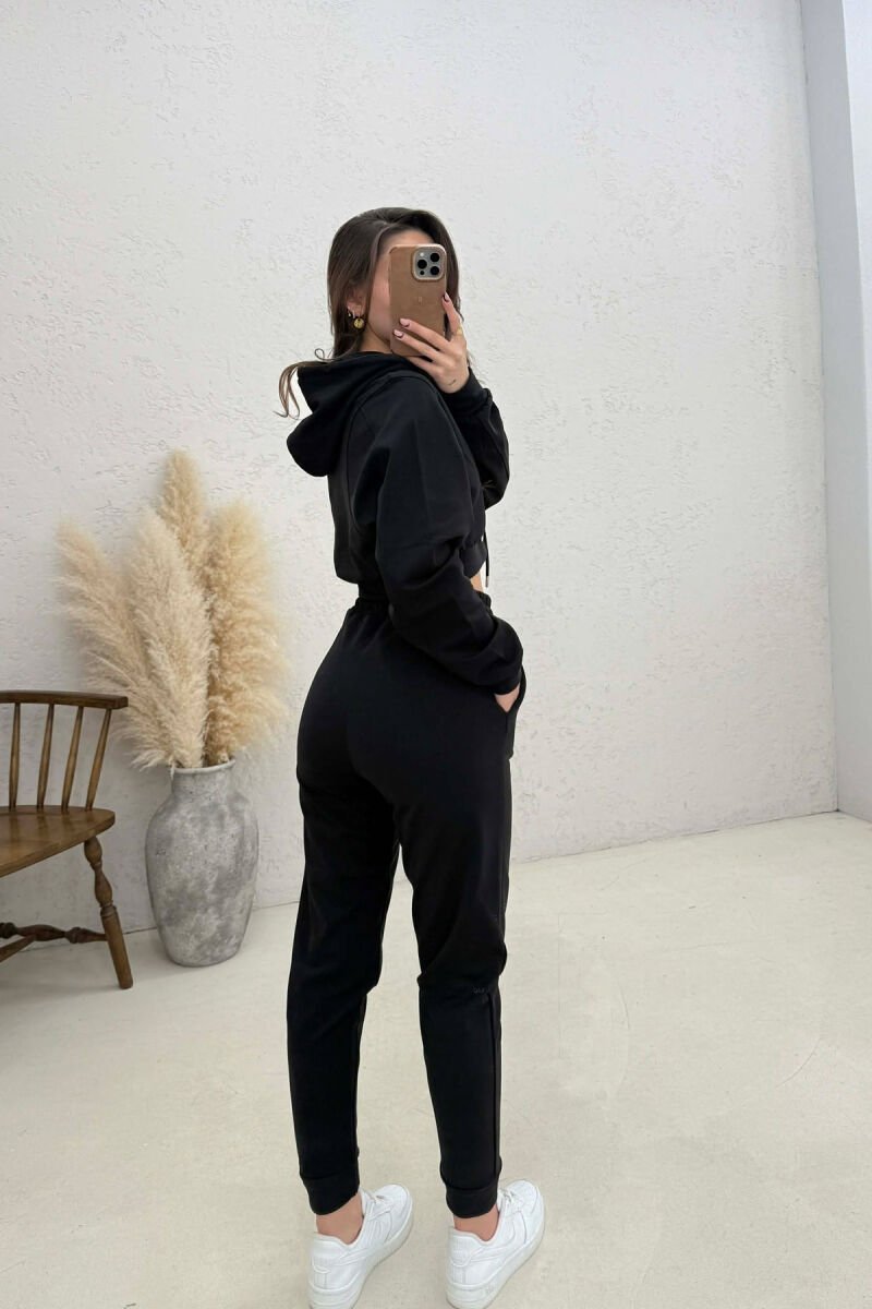 SET HOODIE ME SHKRIME + TUTA PER FEMRA NE NGJYRE TE ZEZE - 4
