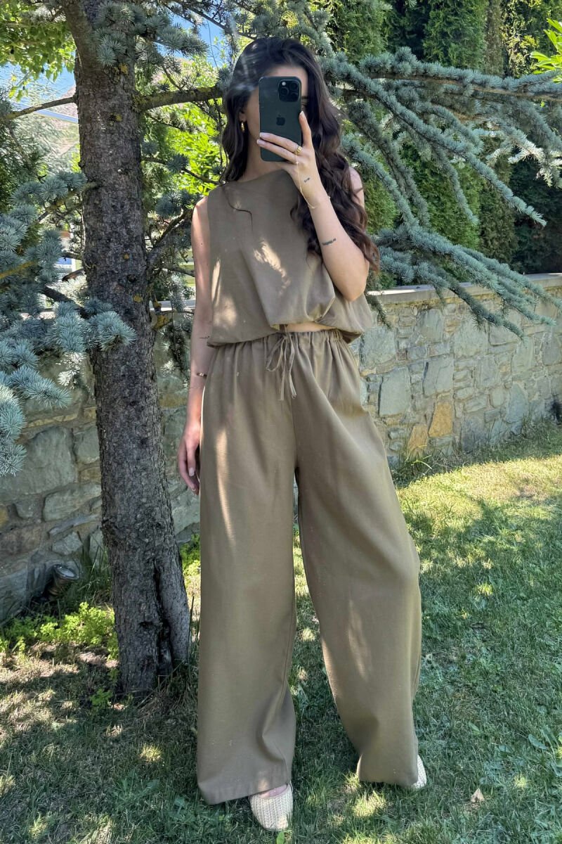 SET I THJESHTË KANATIERE+PANTALLONA PËR FEMRA NË NGJYRËN ULLI - 1