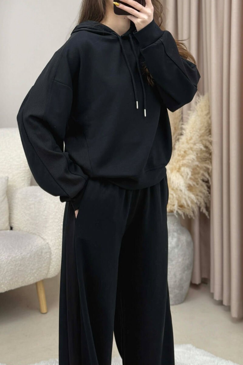 SET I THJESHTE NJE NGJYRESH HOODIE + TUTA PER FEMRA NE NGJYRE TE ZEZE - 4