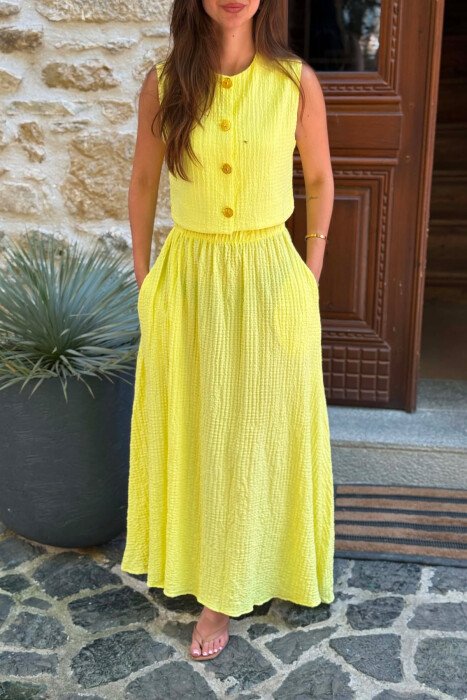 SET JELEK ME BUTONA GOLD + FUND PER FEMRA NE NGJYRE TE VERDHE - 2