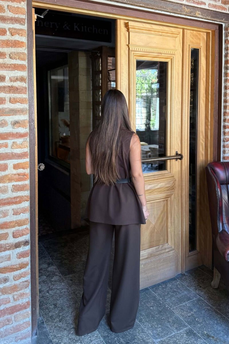 SET JELEK+PANTALLONA-PER-FEMRA NE NGJYRE KAFE - 3