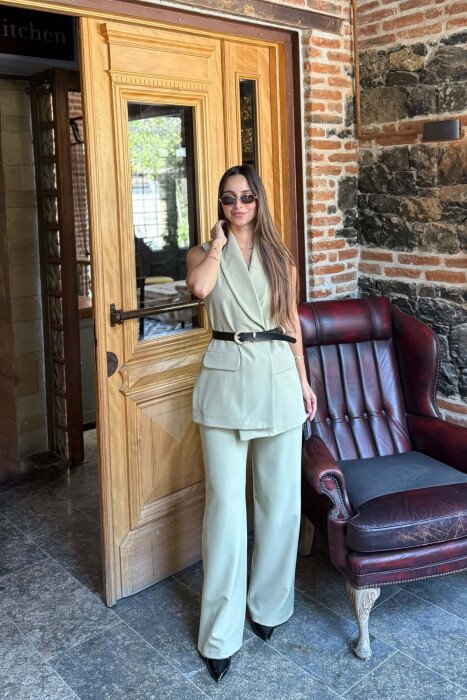 SET JELEK+PANTALLONA-PER-FEMRA NE NGJYRE MENTE - KLAUDIO FASHION