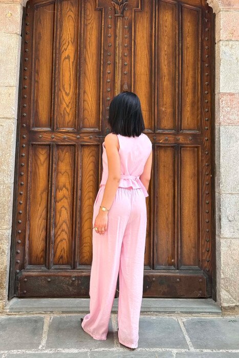 SET JELEK+PANTALLONA PER FEMRA NE NGJYRE ROZE - 2