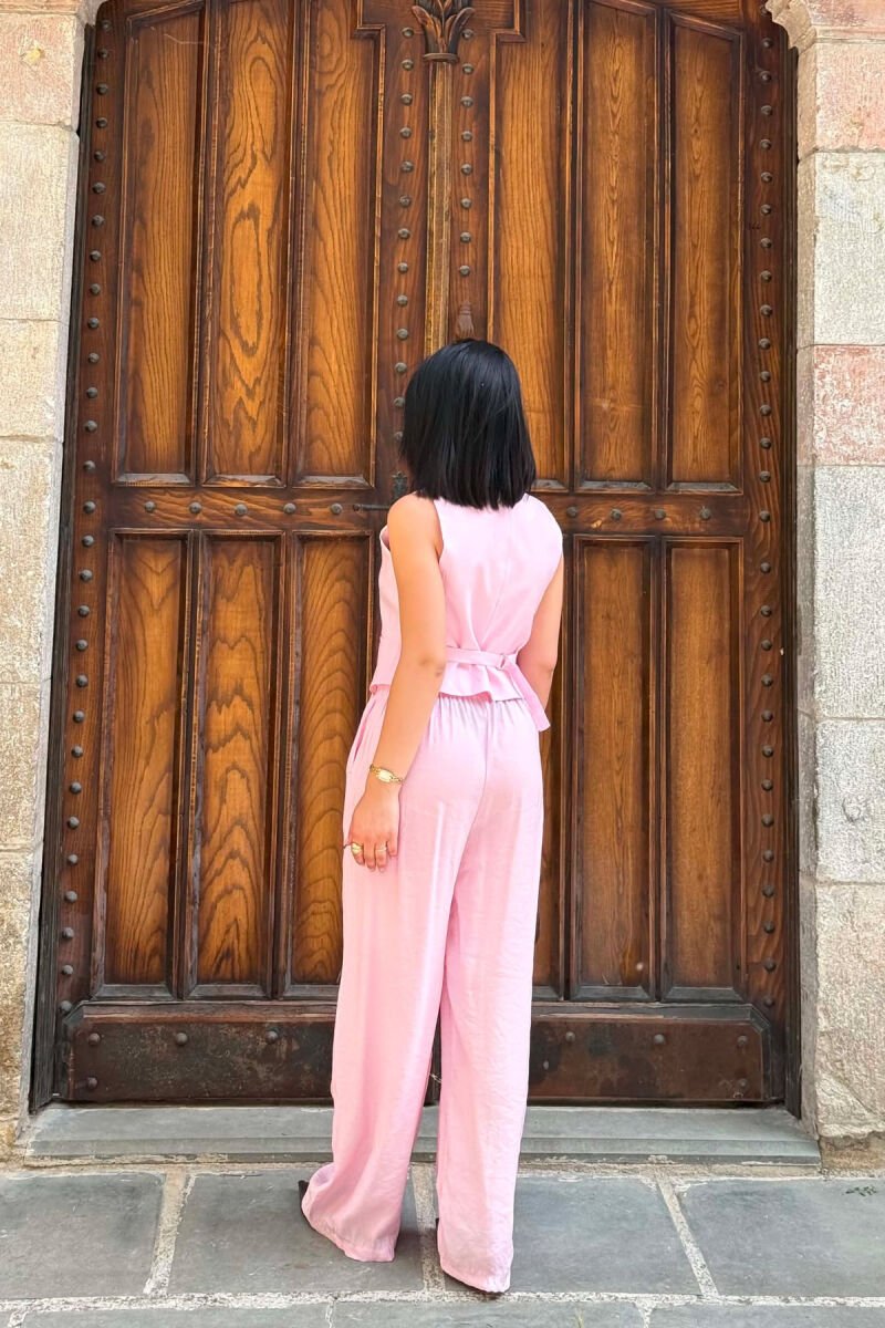 SET JELEK+PANTALLONA PER FEMRA NE NGJYRE ROZE - 2
