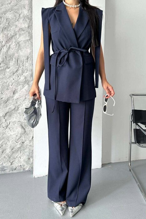 SET JELEK+PANTALLONA PER FEMRA NE NGJYRE BLU - 4