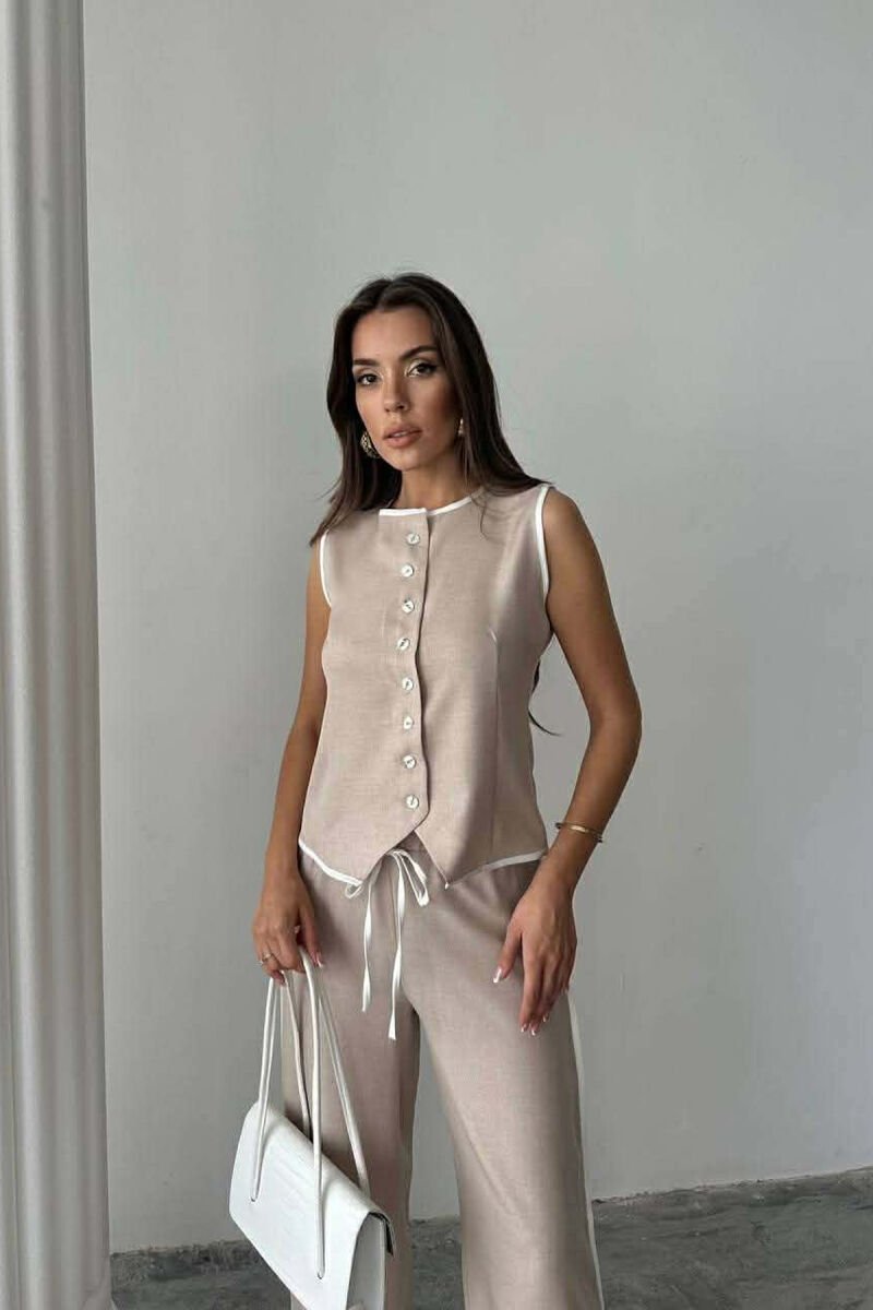 SET JELEK+PANTALLONA PER FEMRA NE NGJYRE BEZHE - 4