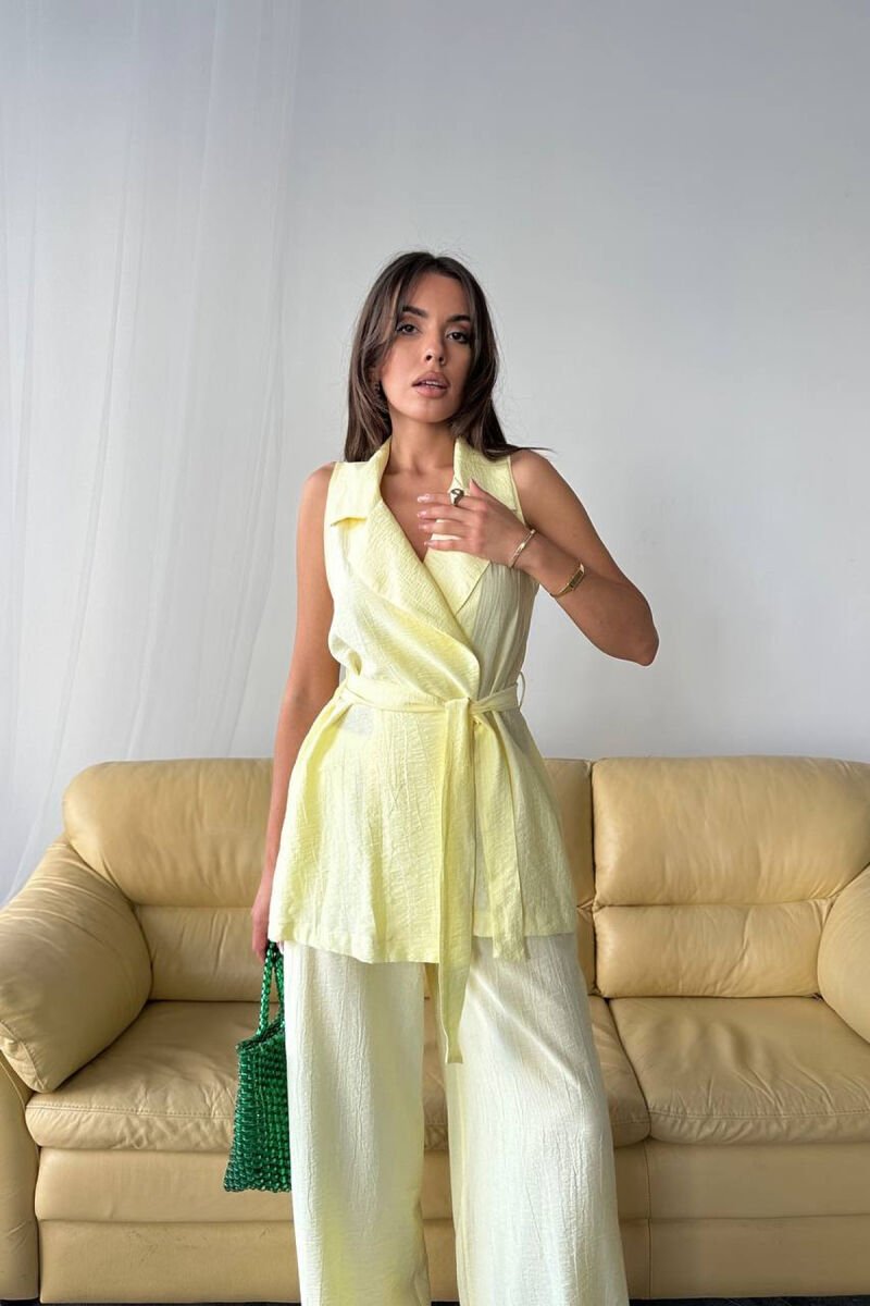 SET JELEK+PANTALLONA PER FEMRA NE NGJYRE TE VERDHE - 3