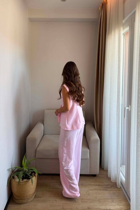 SET JELKEK ME DY KOPSA + PANTALLONA PER FEMRA NE NGJYRE ROZE - 2