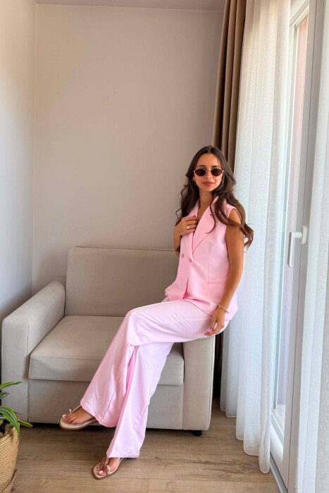 SET JELKEK ME DY KOPSA + PANTALLONA PER FEMRA NE NGJYRE ROZE - 5