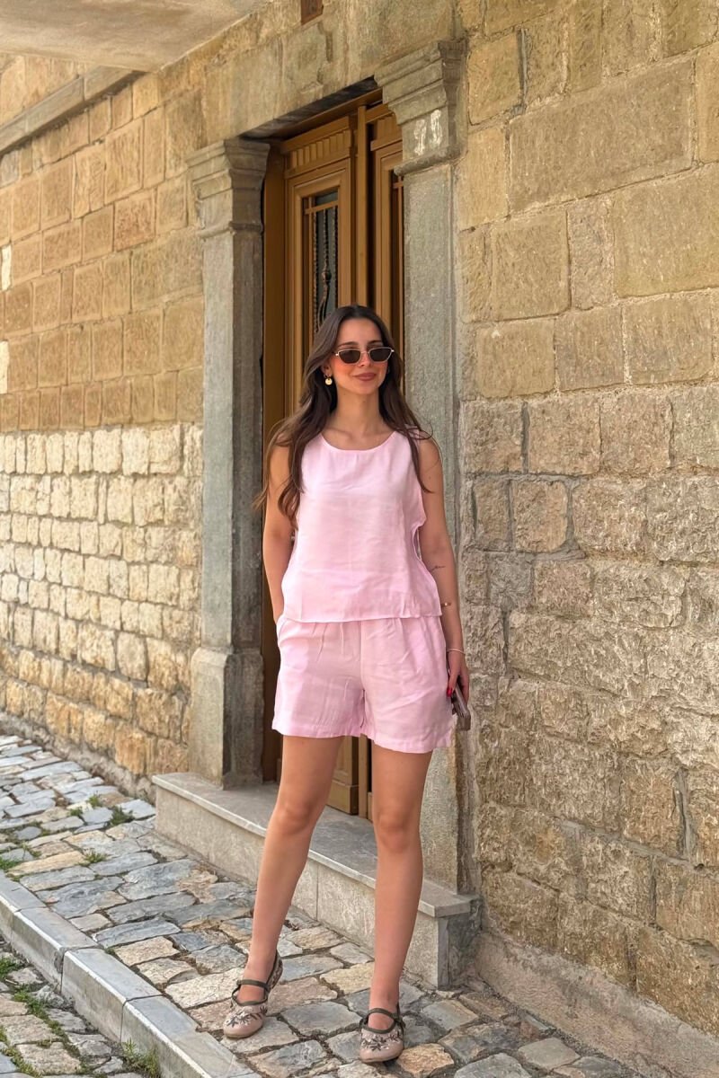 SET KANATJERE+PANTALLONA TE SHKURTA PER FEMRA NE NGJYRE ROZE - 3