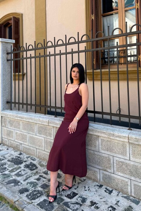 SET KEMISHE+FUSTAN PER FEMRA NE NGJYRE VISHNJE TE ERRET - 6