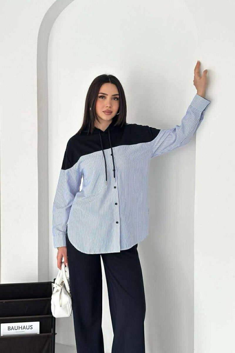 ST KEMISHE ME KAPUÇ + PANTALLONA PER FEMRA NE NGJYRE BLU - 3