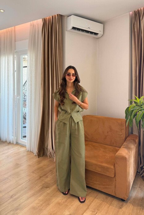 SET KEMISHE PA MENGE + PANTALLONA PER FEMRA NE NGJYRE ULLI - KLAUDIO FASHION