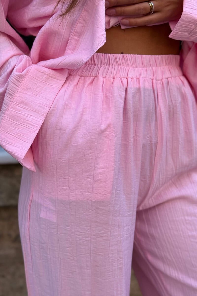 SET KEMISHE+PANTALLONA PER FEMRA NE NGJYRE BABY PINK - 4