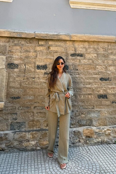 SET KEMISHE+PANTALLONA-PER-FEMRA NE NGJYRE MENTE - KLAUDIO FASHION