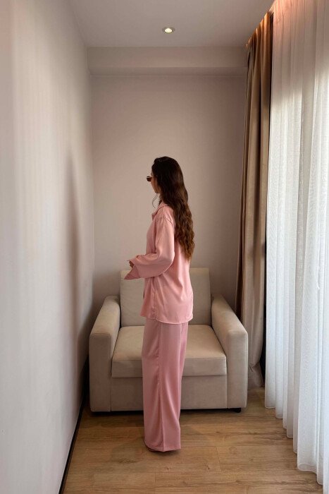 SET KEMISHE+PANTALLONA PER FEMRA NE NGJYRE PUDER - 5