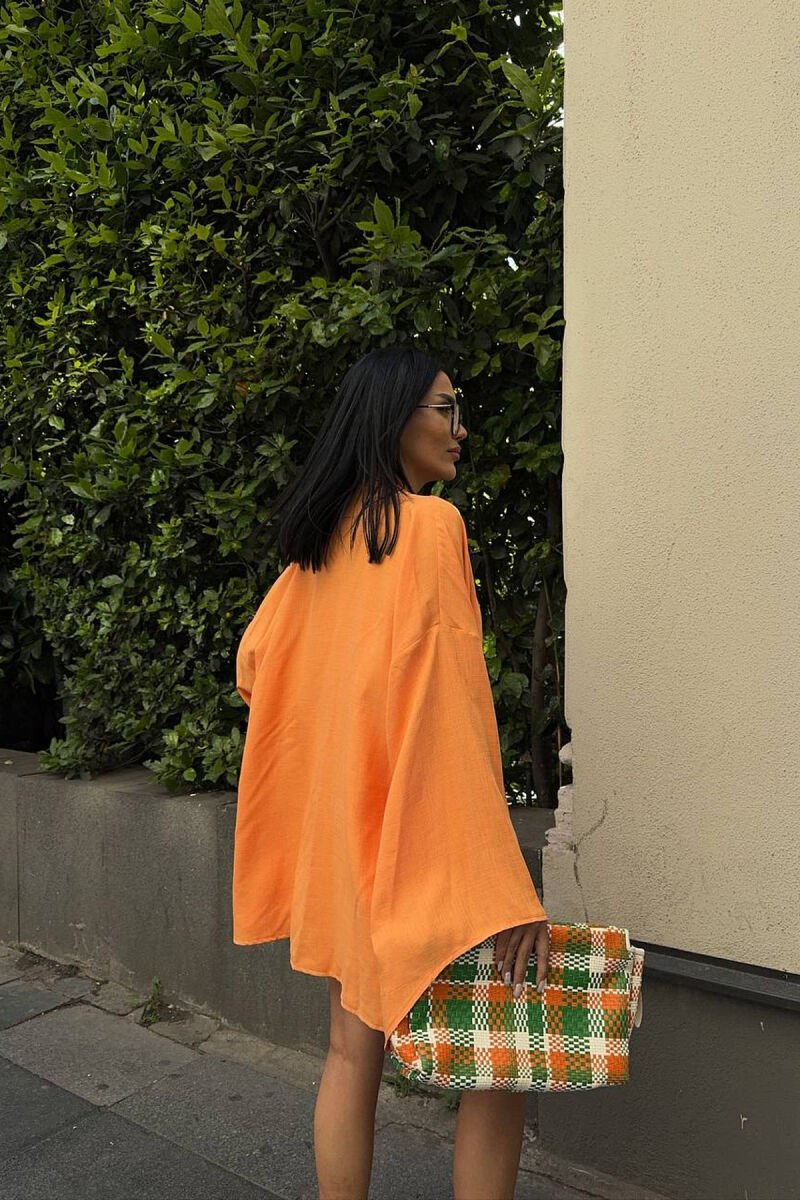 SET KEMISHE+PANTALLONA TE SHKURTA PER FEMRA NE NGJYRE PORTOKALLI - 6
