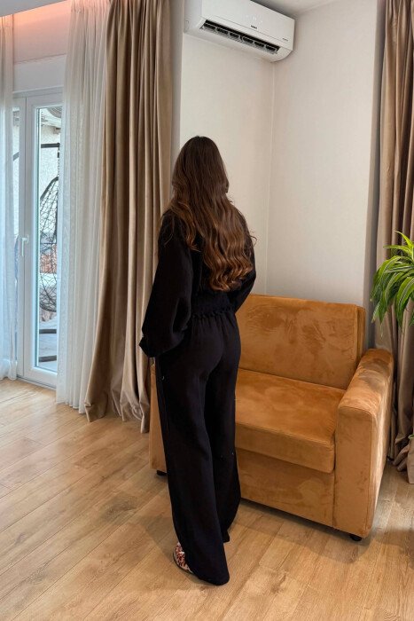 SET LINO KEMISHE + PANTALLONA TE GJERA PER FEMRA NE NGJYRE TE ZEZE - 6