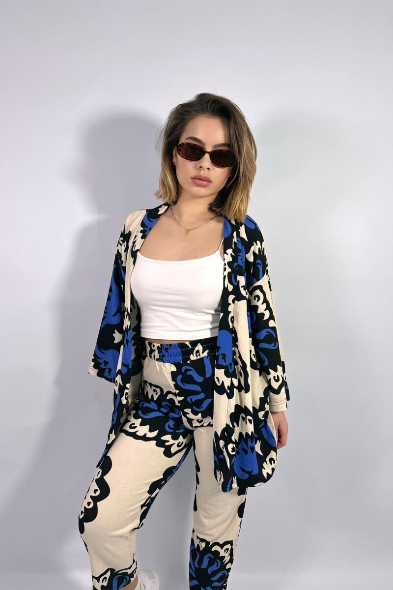 SET ME DIZAJNE PËR FEMRA NË NGJYRËN BLU - 8
