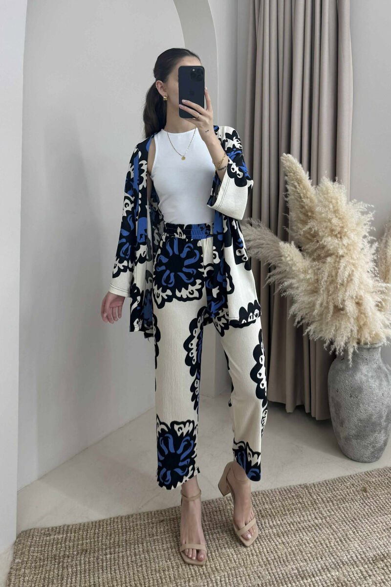 SET ME DIZAJNE PËR FEMRA NË NGJYRËN BLU - 4