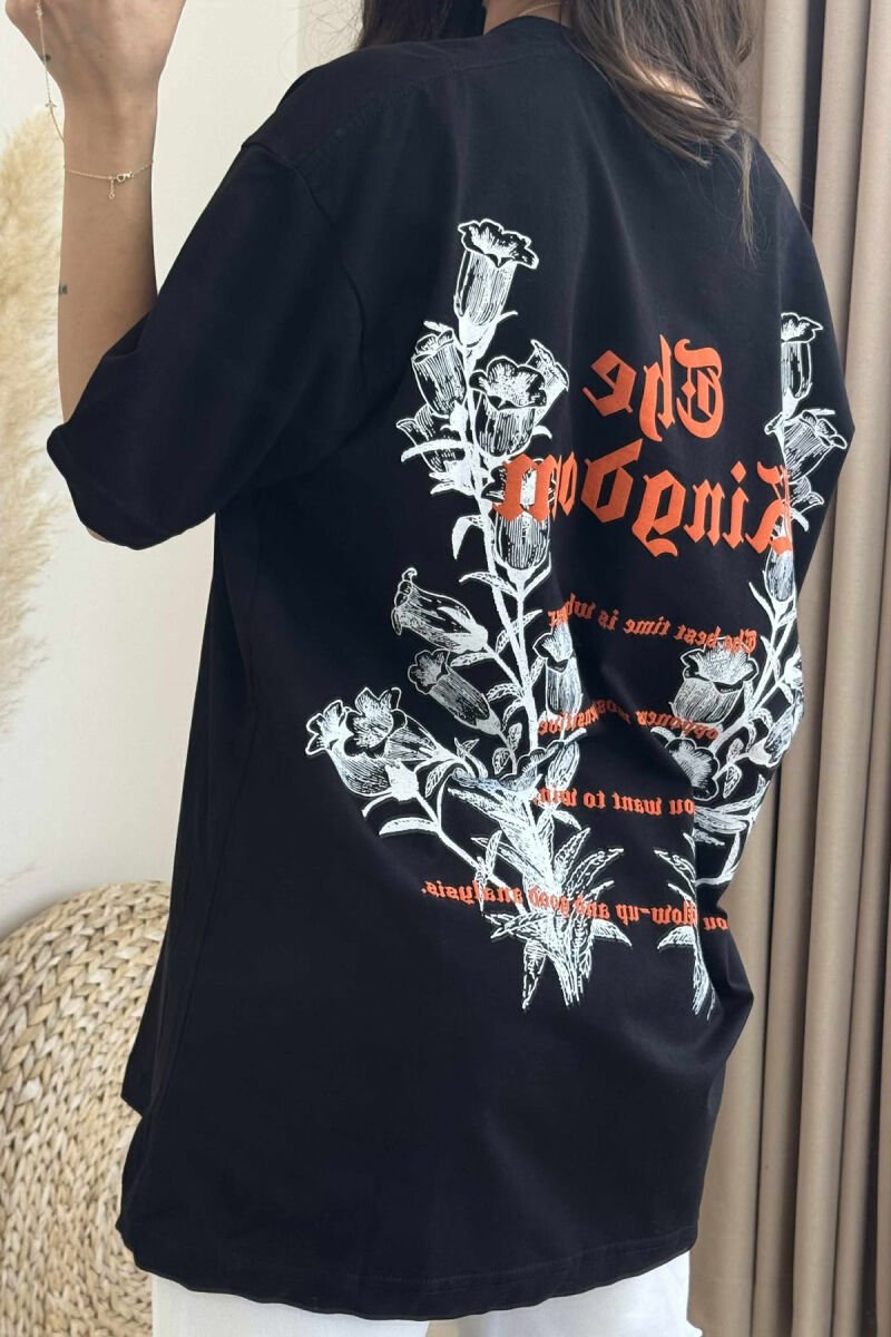 SET ME IMAZH T-SHIRT+PANTALLONA TË SHKURTRA PËR FEMRA NË NGJYRËN E BARDHË+E ZEZË - 4