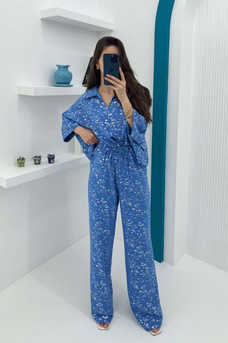 SET ME SHKËLQIM PËR FEMRA NË NGJYRËN BLU - 1