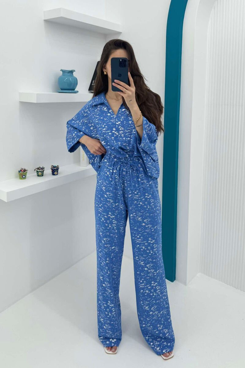 SET ME SHKËLQIM PËR FEMRA NË NGJYRËN BLU - 1
