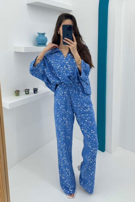 SET ME SHKËLQIM PËR FEMRA NË NGJYRËN BLU - 3
