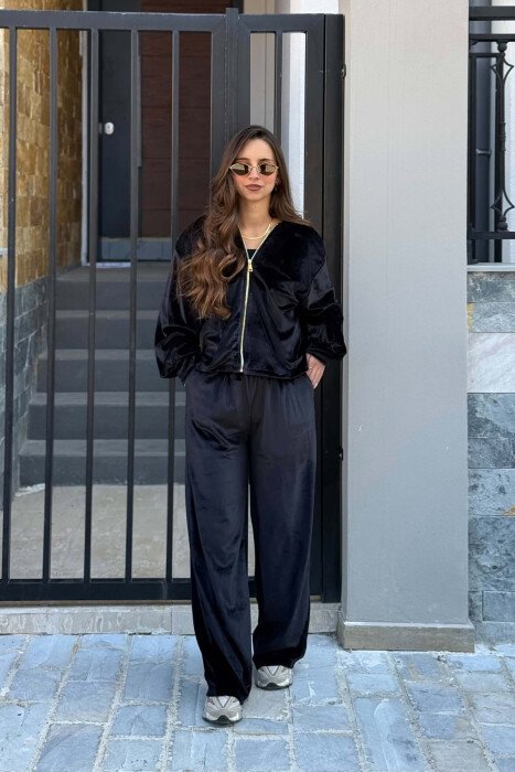 SET ME SHKELQIM XHAKETE + PANTALLONA PER FEMRA NE NGJYRE TE ZEZE - KLAUDIO FASHION