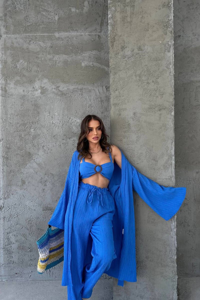 SET NJE NGJYRESH TRE PJESESH PER FEMRA NE NGJYRE BLU - 3