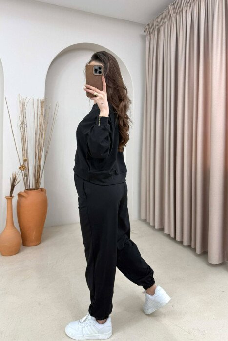 SET NJE NGJYRESH BLUZE E THJESHTE + TUTA PER FEMRA NE NGJYRE TE ZEZE - 4