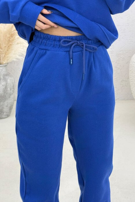 SET NJE NGJYRESH BLUZE ME ZINXHIR + TUTA PER FEMRA NE NGJYRE BLU - 3