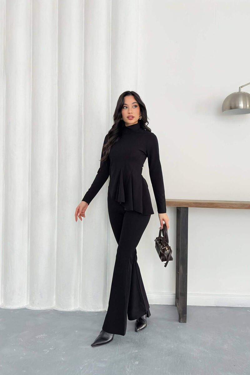 SET NJE NGJYRESH BLUZE + PANTALLONA PER FEMRA NE NGJYRE TE ZEZE - 1