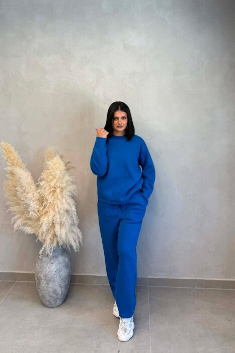 SET NJE NGJYRESH BLUZE + TUTA PER FEMRA NE NGJYRE BLU - 6