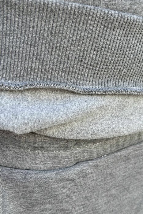 SET NJË NGJYRËSH HOODIE ME PUSH+PANTALLONA PËR MESHKUJ NË NGJYRËN GRI - 3