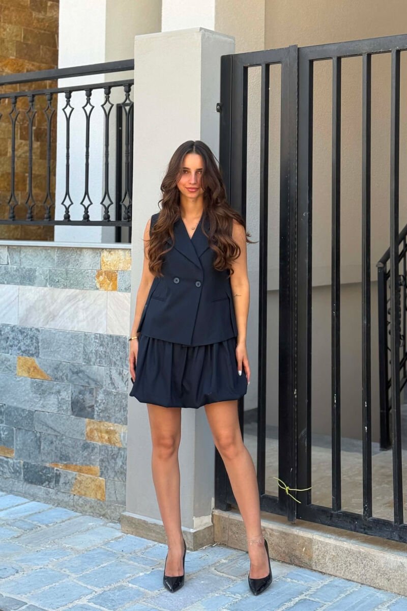 SET NJE NGJYRESH JELEK + FUND I SHKURTER PER FEMRA NE NGJYRE BLU - 1