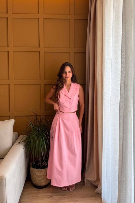 SET NJE NGJYRESH JELEK + FUND PER FEMRA NE NGJYRE ROZE - KLAUDIO FASHION