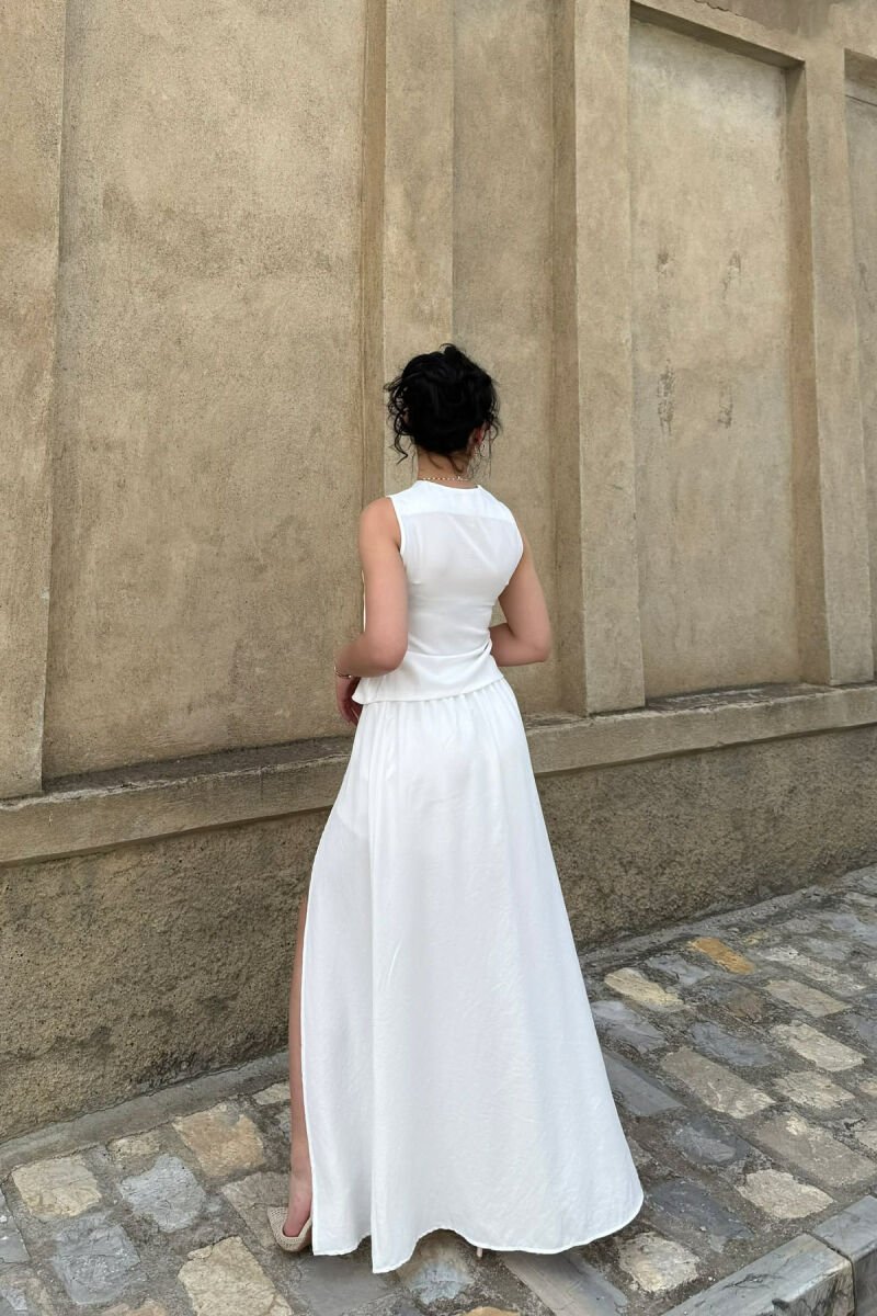 SET NJE NGJYRESH JELEK + FUNDPANTALLON PER FEMRA NE NGJYRE TE BARDHE - 5