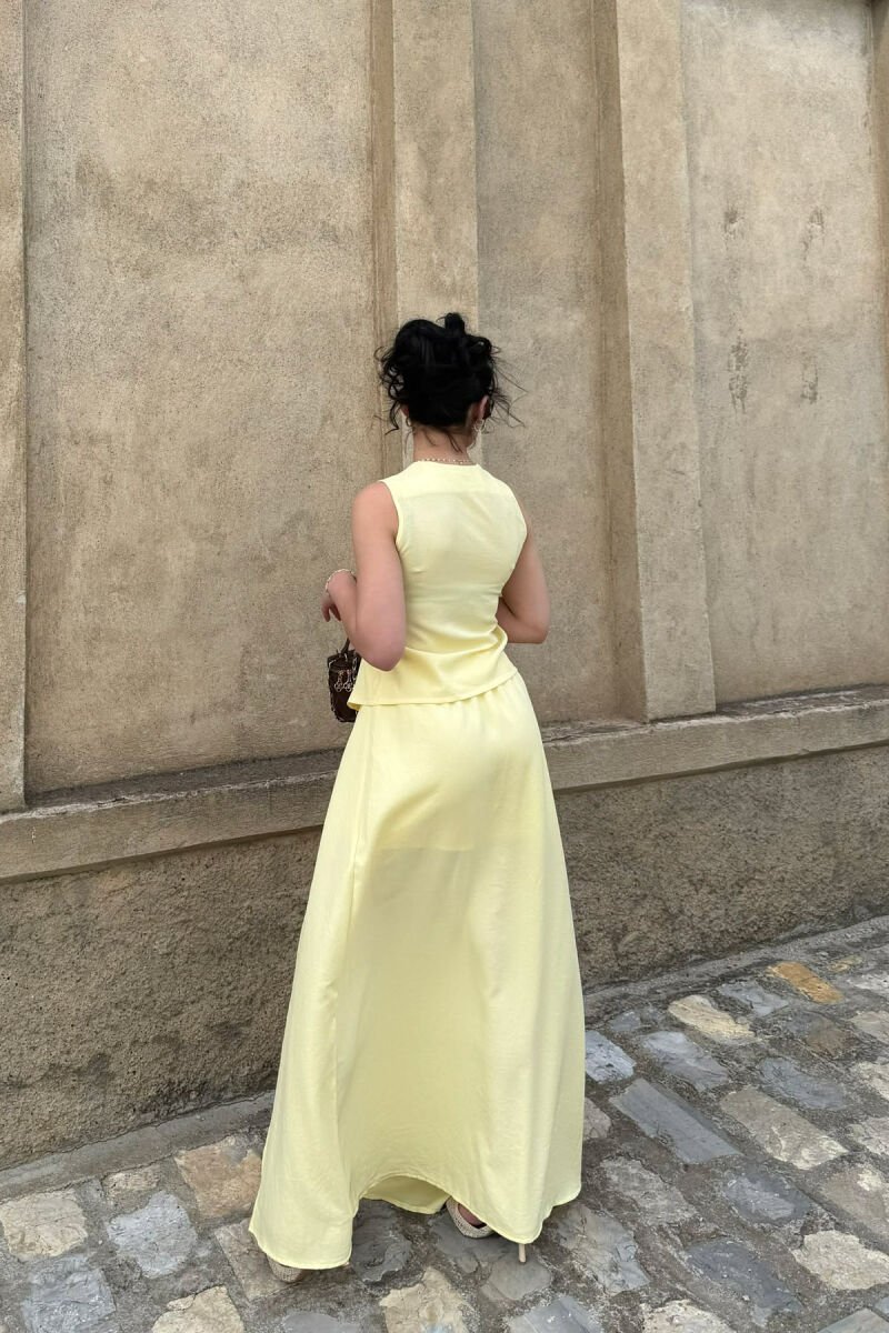 SET NJE NGJYRESH JELEK + FUNDPANTALLON PER FEMRA NE NGJYRE TE VERDHE - 4