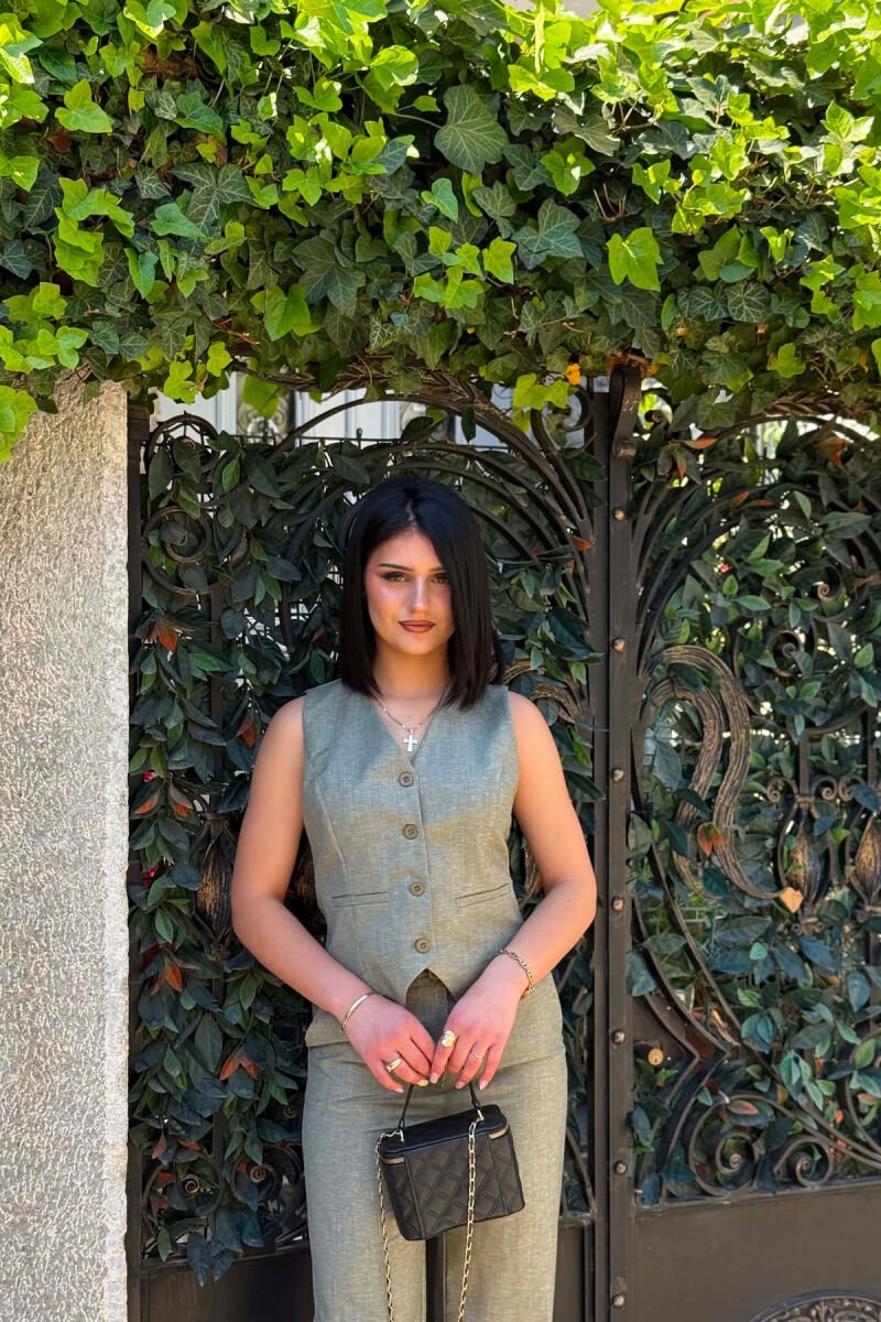 SET NJE NGJYRESH JELEK + PANTALLONA PER FEMRA NE NGJYRE MENTE - 2